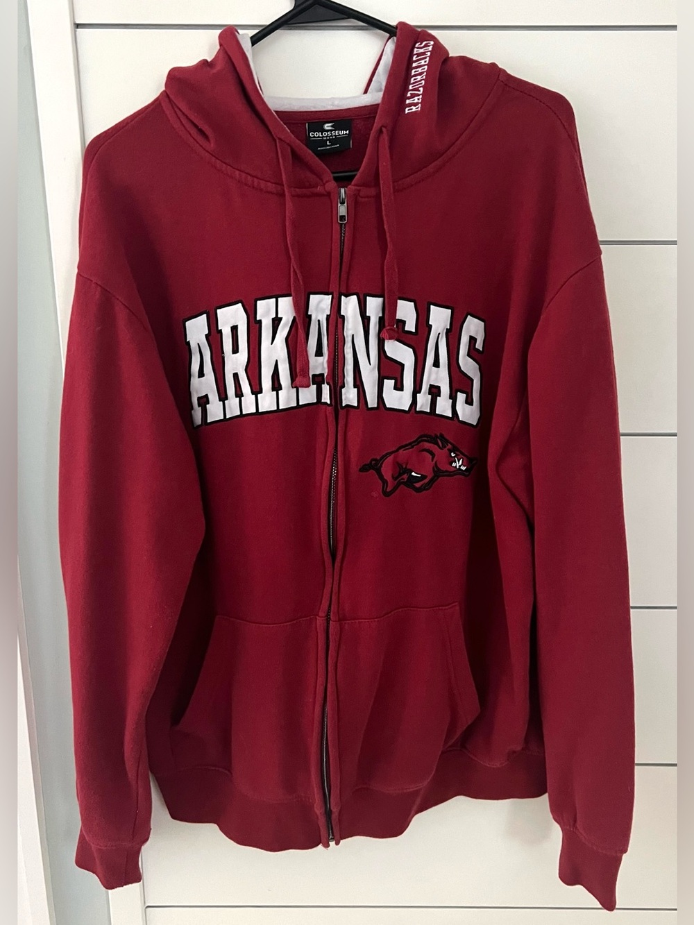 Colosseum Arkansas Razorbacks Full-Zip Hoodie Men’s Large